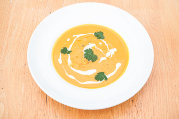 Soup in a plate