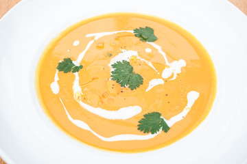Soup in a plate