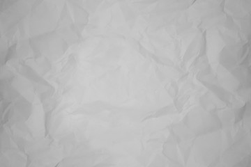 White paper sheet, crumpled texture background for text