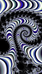 Artfully 3D rendering fractal, fanciful abstract illustration and colorful designed pattern