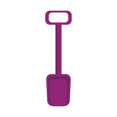 sand shovel icon, flat design