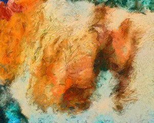 Designed grunge texture for creative ideas. Macro brushstrokes of oil. Abstract close up structure background. Colorful HD wallpaper. Simple graphic design template.