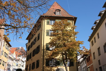Historische Gebäude in der Altstadt von Engen in Süddeutschland