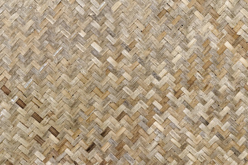 Texture Of Old Weave Bamboo Wall background