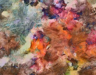 Abstract art grunge texture background. Dirty pattern for graphic design. Creative painting wallpaper. Vintage oil painting on canvas. Simple close up backdrop.