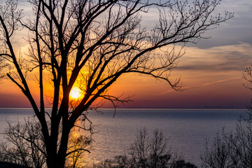 Naklejka premium Lake Michigan Sunset