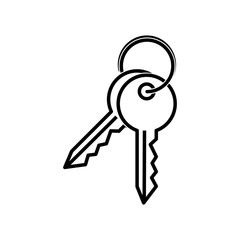 key icon trendy flat design