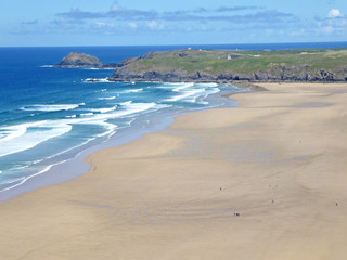 Perranporth Beach in Cornwall	