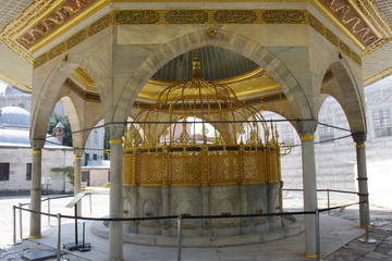 Sadirvan: Octagonal fountain built when the building was a mosque for the ritual of ablutions, is...