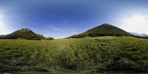 360 degree Panorama of Tatra Mountains