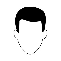 avatar man face icon, flat design