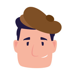 Isolated man head vector design