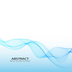  Blue horizontal elegant wave on an abstract background. Design element