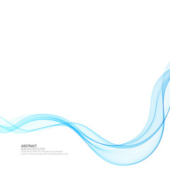  Smoky blue horizontal wavy wave on an abstract background. Design element