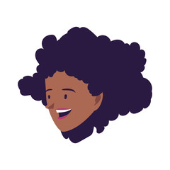Isolated woman head vector design