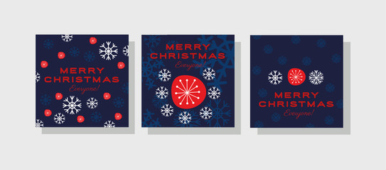happy merry christmas bundle of cards