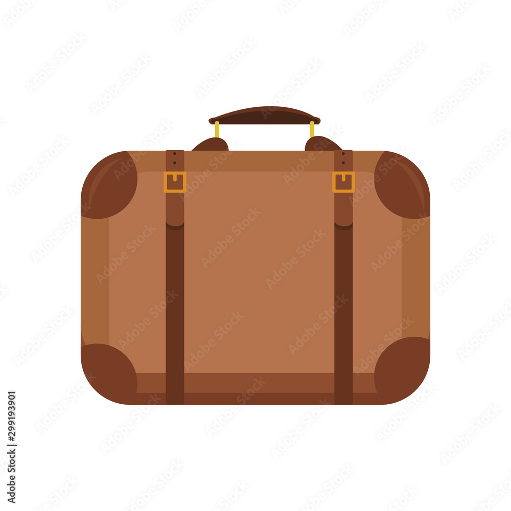 Canvas Prints travel suitcase icon, flat design