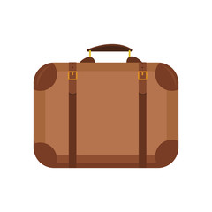 travel suitcase icon, flat design