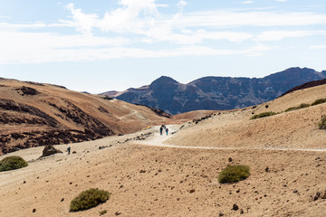 Obraz na płótnie Canvas Sendero Montana Blanca nel vulcano Teide a Tenerife
