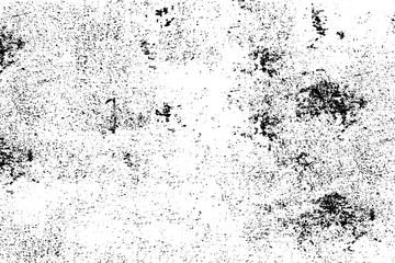 Grunge black and white. Abstract monochrome background. Vector pattern of scratches, chips, scuffs. Vintage worn surface. Old wall texture