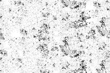 Grunge black and white. Abstract monochrome background. Vector pattern of scratches, chips, scuffs. Vintage worn surface. Old wall texture