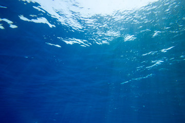 Underwater view of the sea surface