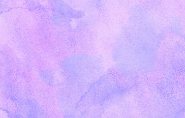 Fototapeta premium Bright gentle purple abstract watercolor illustration for aquarelle card design, vintage template. Subtle light violet gradient water color stained paper texture background.
