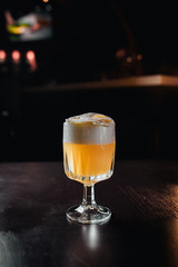 yellow coctail with spray