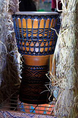 African drum close-up photo