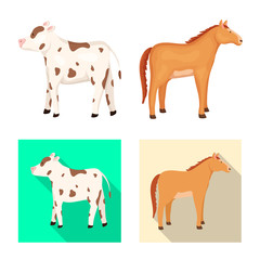 Vector design of breeding and kitchen symbol. Set of breeding and organic stock vector illustration.
