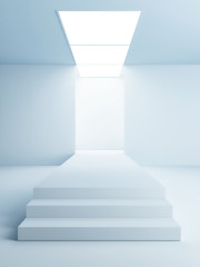 Mock up stairs - winner podium, 3d render, 3d illustration