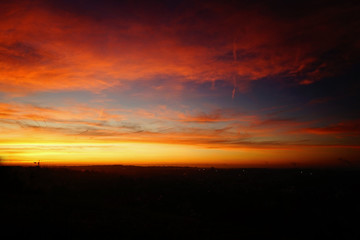 Fototapeta na wymiar Sonnenaufgang über Wiesbaden