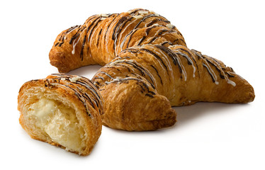 isolated image of tasty croissant closeup