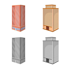 Vector illustration of construction and building symbol. Set of construction and estate vector icon for stock.