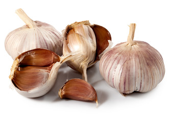 isolated image of garlic closeup