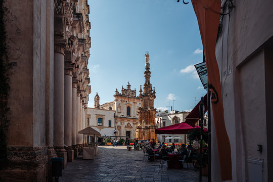 Wonderful architecture in the old town of Nard&ograve;, province of Lecce, Puglia region.