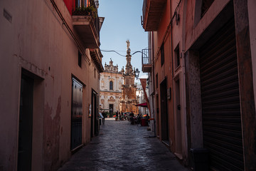 Fototapeta premium Wonderful architecture in the old town of Nardò, province of Lecce, Puglia region.
