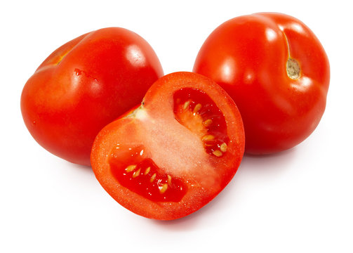 isolated closeup image of tomatoes