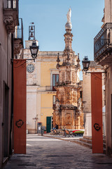 Wonderful architecture in the old town of Nardò, province of Lecce, Puglia region.