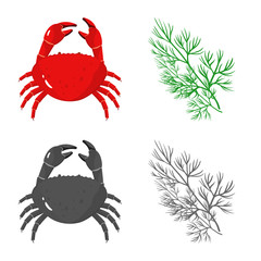 Vector design of taste and product icon. Collection of taste and cooking vector icon for stock.