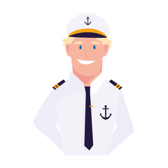 Isolated captain person vector design