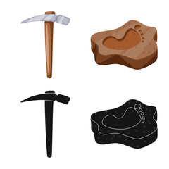Vector design of story and items icon. Collection of story and attributes vector icon for stock.