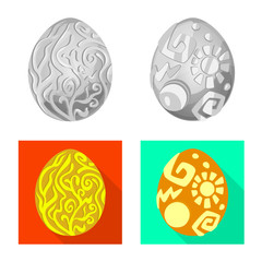 Isolated object of animal and prehistoric symbol. Collection of animal and cute vector icon for stock.