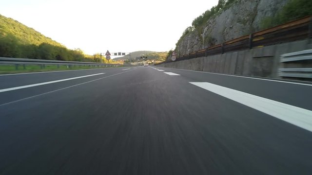 Car driving at the highway