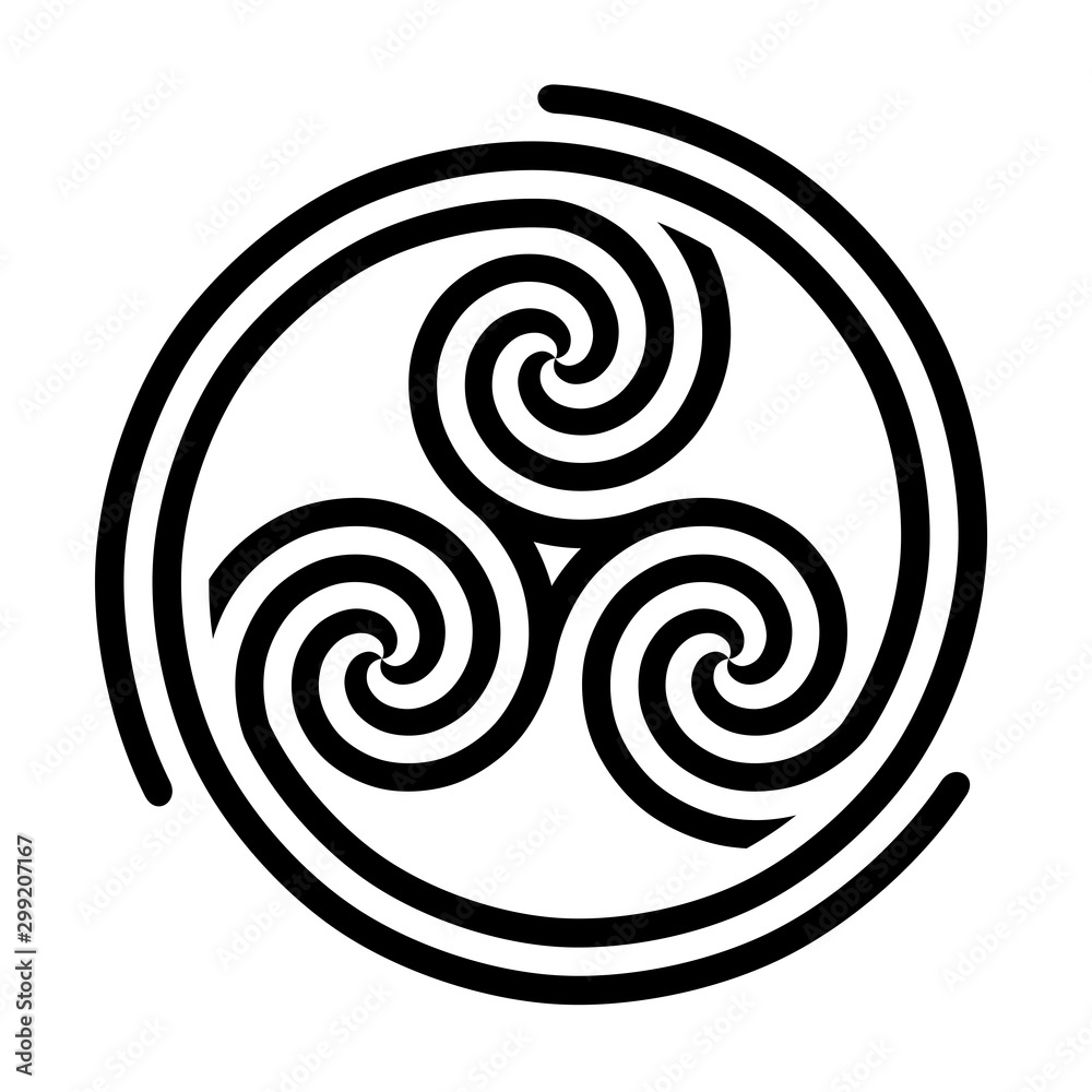 Wall mural Triskelion symbol icon 