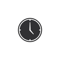 Clock icon, Vector flat design simple illustration. Time symbol