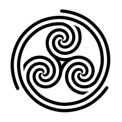 Triskelion symbol icon 