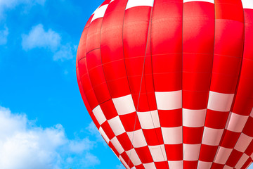 Balloon with blue sky background launch at festival in North Carolina,USA.