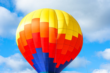 Balloon with blue sky background launch at festival in North Carolina,USA.