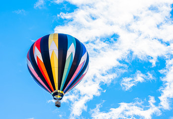 Balloon with blue sky background launch at festival in North Carolina,USA.